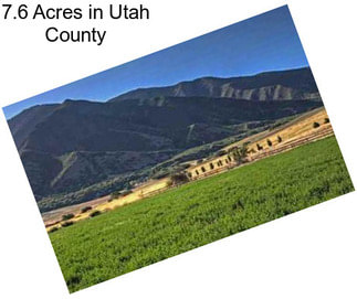 7.6 Acres in Utah County