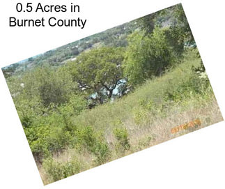 0.5 Acres in Burnet County