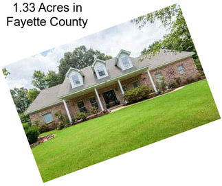 1.33 Acres in Fayette County