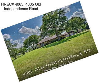 HREC# 4063, 4005 Old Independence Road