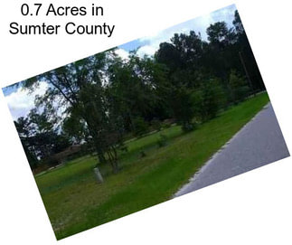 0.7 Acres in Sumter County