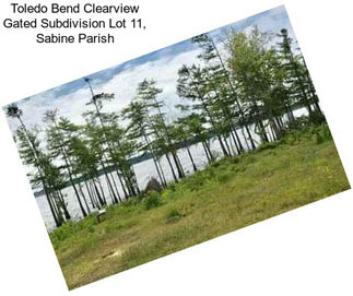 Toledo Bend Clearview Gated Subdivision Lot 11, Sabine Parish