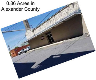 0.86 Acres in Alexander County