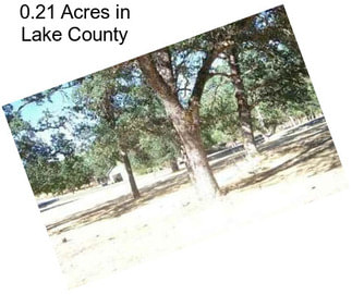 0.21 Acres in Lake County