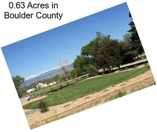 0.63 Acres in Boulder County
