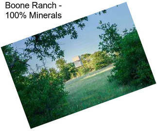 Boone Ranch - 100% Minerals