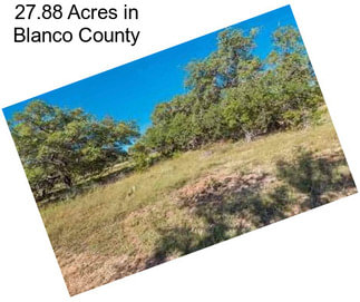 27.88 Acres in Blanco County