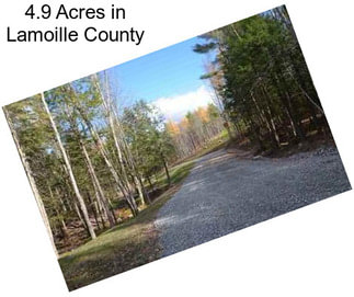 4.9 Acres in Lamoille County