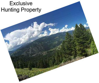 Exclusive Hunting Property