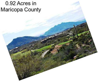 0.92 Acres in Maricopa County