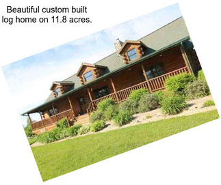 Beautiful custom built log home on 11.8 acres.