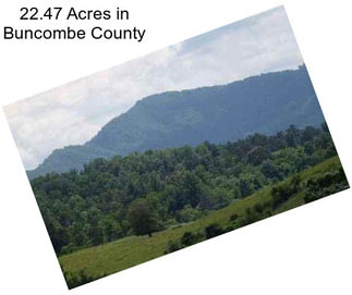 22.47 Acres in Buncombe County