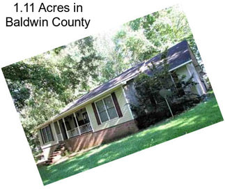 1.11 Acres in Baldwin County