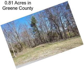 0.81 Acres in Greene County