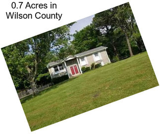 0.7 Acres in Wilson County