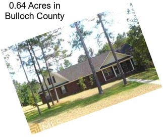 0.64 Acres in Bulloch County