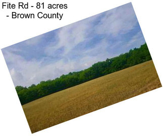 Fite Rd - 81 acres - Brown County