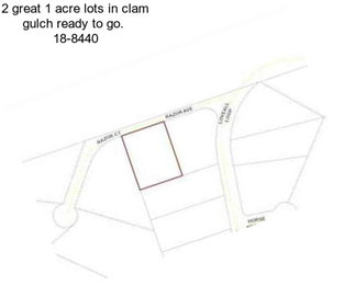 2 great 1 acre lots in clam gulch ready to go.  18-8440