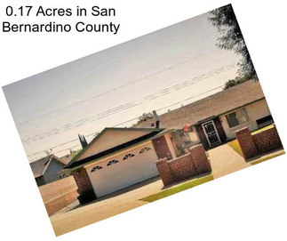 0.17 Acres in San Bernardino County