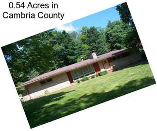 0.54 Acres in Cambria County