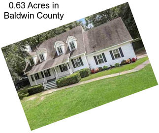 0.63 Acres in Baldwin County