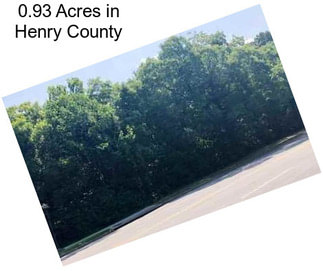 0.93 Acres in Henry County