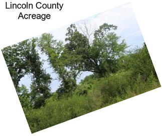 Lincoln County Acreage