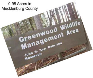 0.98 Acres in Mecklenburg County