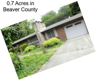 0.7 Acres in Beaver County