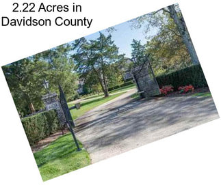 2.22 Acres in Davidson County