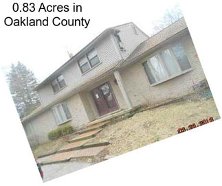 0.83 Acres in Oakland County