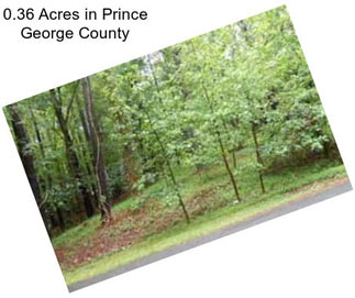 0.36 Acres in Prince George County