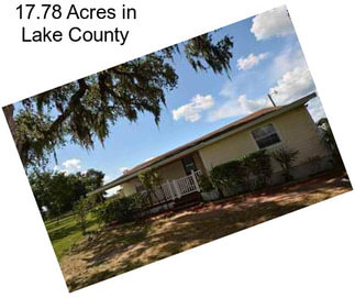 17.78 Acres in Lake County