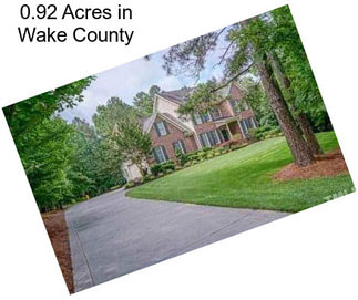 0.92 Acres in Wake County