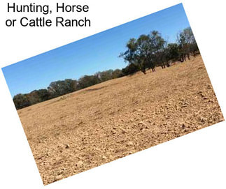 Hunting, Horse or Cattle Ranch