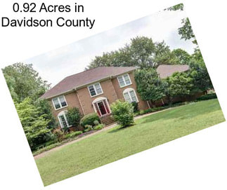 0.92 Acres in Davidson County