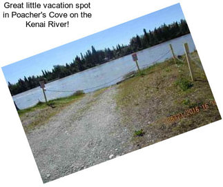 Great little vacation spot in Poacher\'s Cove on the Kenai River!