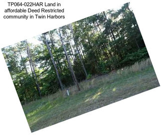 TP064-022HAR Land in affordable Deed Restricted community in Twin Harbors