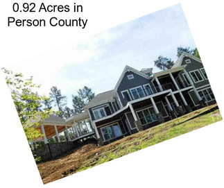 0.92 Acres in Person County