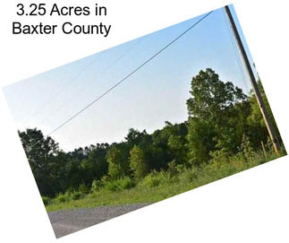 3.25 Acres in Baxter County