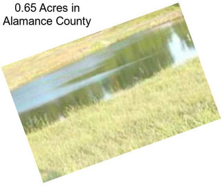 0.65 Acres in Alamance County