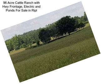 96 Acre Cattle Ranch with Hwy Frontage, Electric and Ponds For Sale in Ripl
