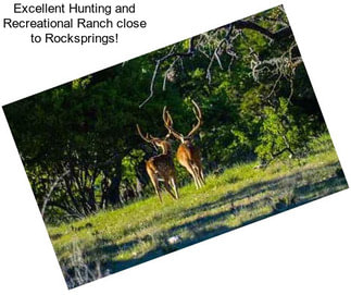 Excellent Hunting and Recreational Ranch close to Rocksprings!