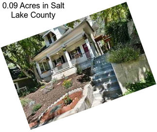 0.09 Acres in Salt Lake County
