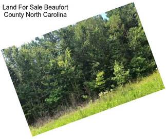 Land For Sale Beaufort County North Carolina