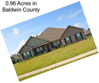 0.96 Acres in Baldwin County