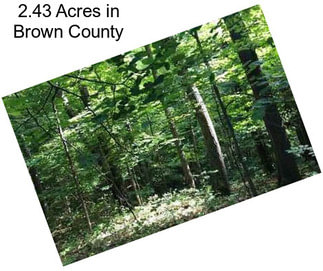 2.43 Acres in Brown County