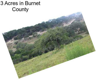 3 Acres in Burnet County