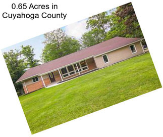 0.65 Acres in Cuyahoga County