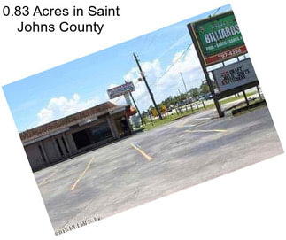 0.83 Acres in Saint Johns County